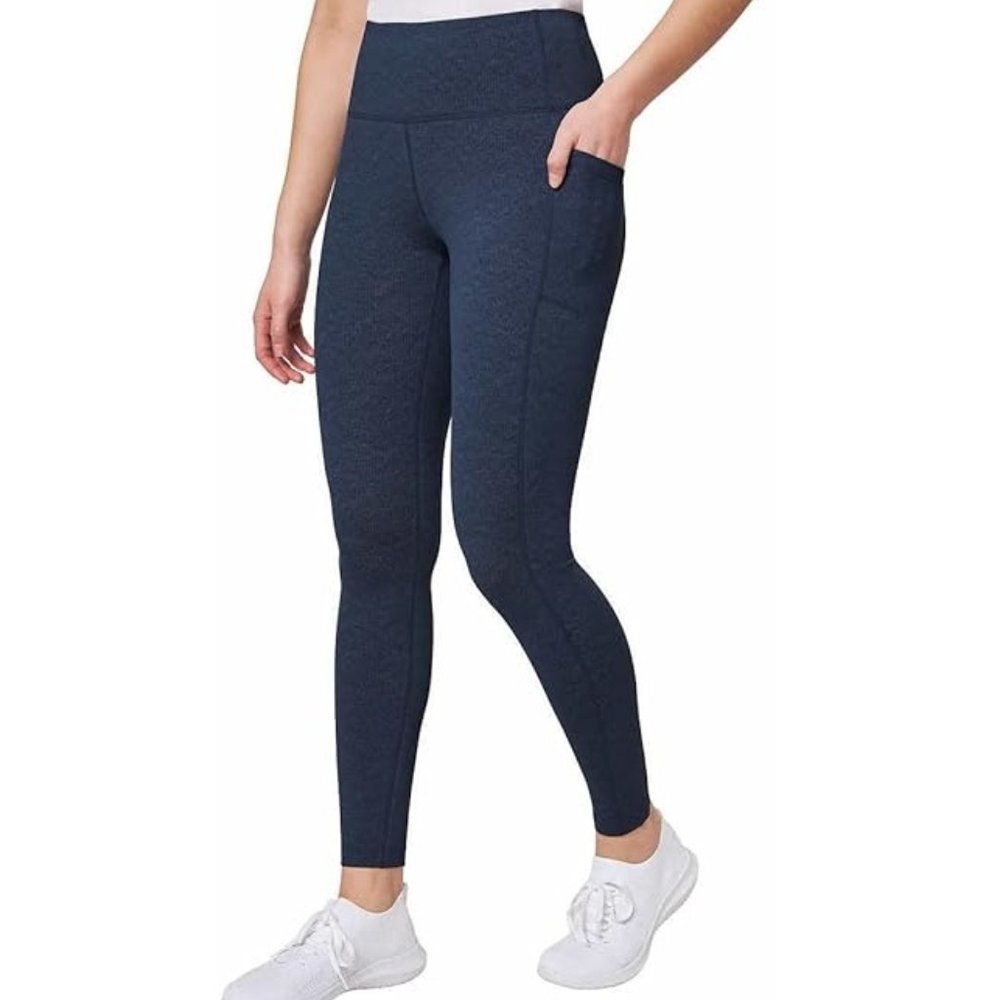 NWT Mondetta Women High Waist Active Leggings Sargasso Sea Combo Sz XL $60 EE227
